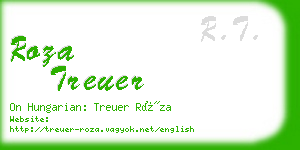 roza treuer business card